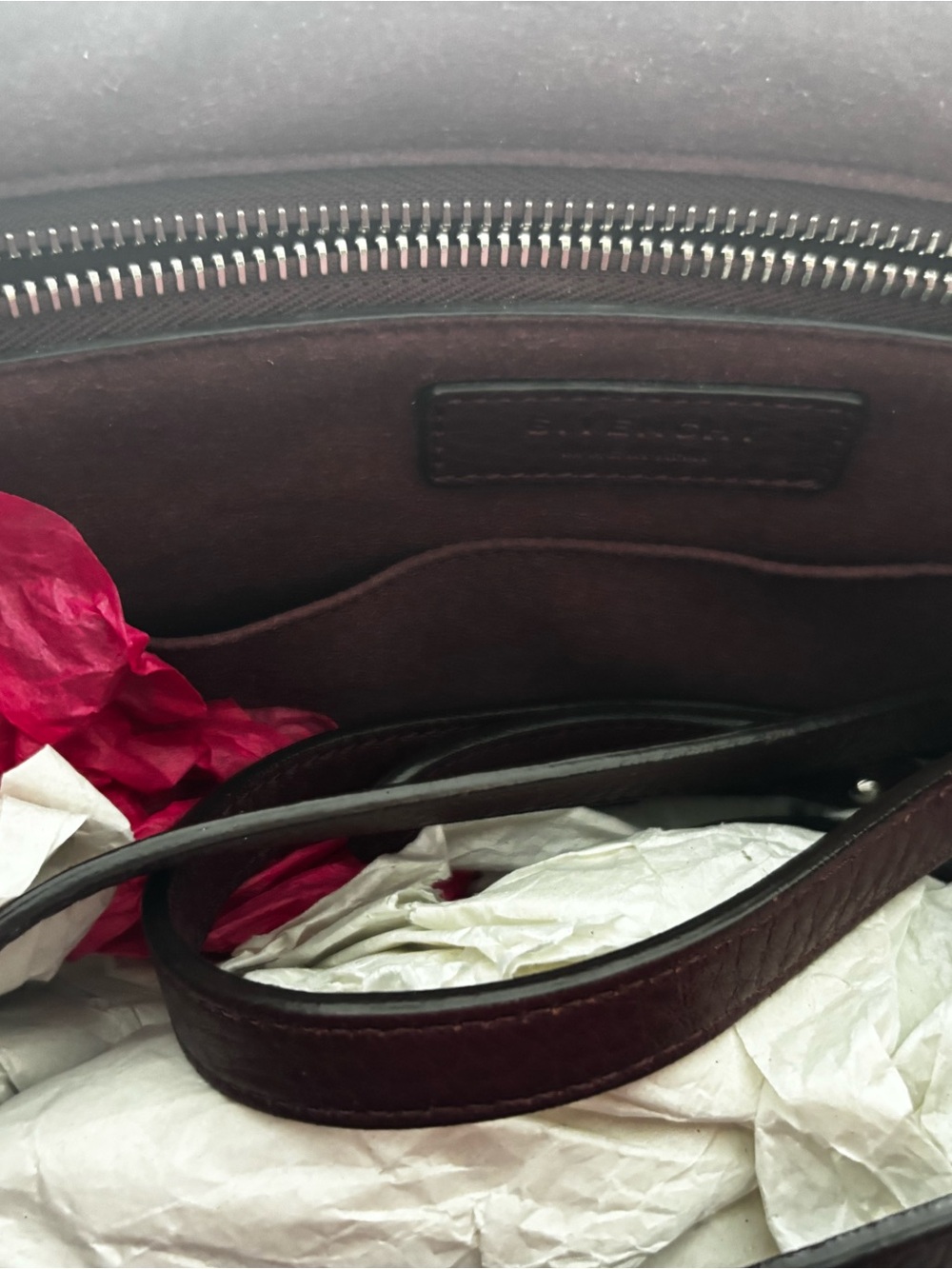 Givenchy Small Shark Lock Satchel – Burgundy - Picture 4 of 7